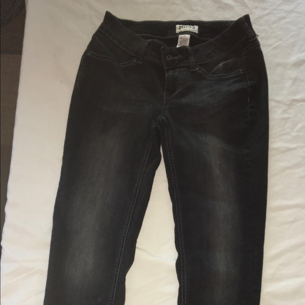 Mudd Faded Wash Black Jeggings